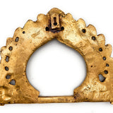 Bhunes Brass Prabhavali Arch Wall Hanging – Prabhawali Frame for Temple, Home Decor & Deity | Traditional Prabhaval with Aura Backplate for Mandir & Pooja Room, Gold, 6 Inch, 1 Piece