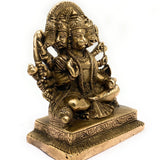 Panchamukhi Hanuman Brass Idol | Bajrangbali | Anjaneya | Maruti | Vayuputra | Mahavira | Handmade Hindu God Statue for Pooja & Home Decor,Gold, 7 Inch, 1 Piece