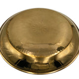 Handcrafted Brass Pooja Thali, Traditional Peetal Aarti Plate, Temple Pittal Puja Thambalam, Hitale Pitala Worship Thali, Gold, 13.39 Inch, 1 Piece