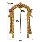 Brass Balaji Prabhavali Frame Arch Wall Hanging – Prabhawal for Temple, Home Decor & Deity Backdrop | Prabhavali for Pooja, Prabhaval for Idol Worship, Gold, 10.5 Inch, 1 Piece