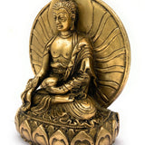 Premium Brass Buddha Idol | Lord Buddha Statue | Meditating Buddha Murti | Gautama Buddha Figurine | Spiritual Home Decor Showpiece,Gold, 6.5 Inch, 1 Piece