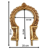 Bhunes Brass Traditional Prabhavali Frame – Arch Wall Hanging for Temple, Home Decor, Prabhawali for Deity, Prabhaval, Gold, 12 Inch, 1 Piece