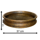 Bhunes Brass Antqiue Urli Ethnic Traditional Bowl Urli For Home Decor,Brown, 4.5 Inch, 1 Piece