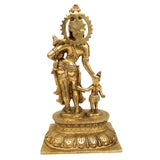 Brass Parvati Mata Murti | Parvathi Devi Statue | Adi Parashakti Statue| Goddess Parvati Idol | Parwathi Idol | Parvati Statue | Parvati Idols | Parvati Idol Brass | Parvati Statue | Parvati Statue Brass | Parwathi Idols, Gold, 11.5 Inch, 1 Piece