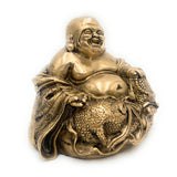 Handcrafted Brass Kubera Idol | Kuber Kuvera Dhanapati Vaisravana Murti | God of Wealth Statue Vigraha for Pooja, Temple, Home Decor & Gifts,Gold, 4.5 Inch, 1 Piece