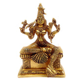 Brass Rajarajeshwari | Tripura Sundari | Lalita Devi | Kamakshi | Shodashi | Kameshwari Idol – Handcrafted Hindu Goddess Sculpture Murti Statue Vigraha for Pooja & Home Temple Decor