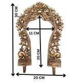 Handcrafted Bronze Prabhavali Idol – Panchaloha Temple Murti, Chola Art Decorative Halo & Sacred Arch for Pooja, Gold, 12 Inch, 1 Piece