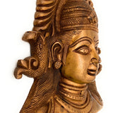 Brass Parvati Head Idol – Gauri Uma Shakti Mahadevi Murti for Pooja, Decor & Gifting, 8.5 Inch, 1 Piece