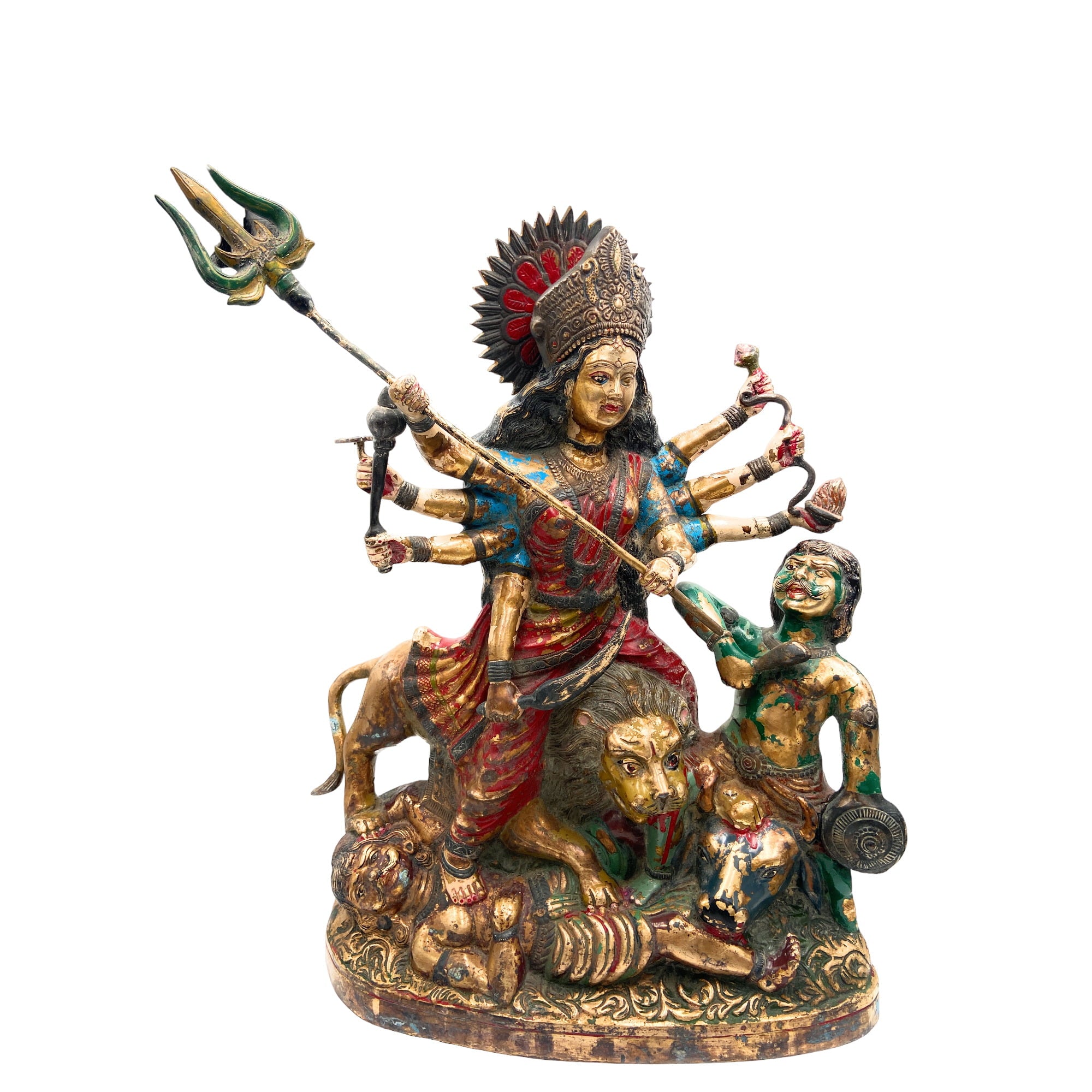 Brass Mahishasura Mardini Idol