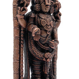 Copper Tirupati Balaji Idol | Lord Venkateswara Murti | Srinivasa Govinda Tamra Statue | Balaji Maharaj Pooja Moort,Brown, 4 Inch, 1 Piece