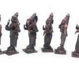 Bhunes Copper Das Avatar Dashavatara Dasavatharam Of Lord Vishnu Statues Ten Incarnations Avatars Idol Murti Home Puja Temple,Brown, 3.5 Inch, 1 Piece