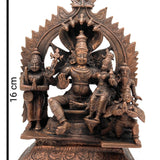 Bhunes Copper Vishnu Darbar, Vishnu Laxmi Idol, Lakshmi Narayan, Laxmi Narayan Murti, Lakshminarayan,Brown, 6.5 Inch, 1 Piece