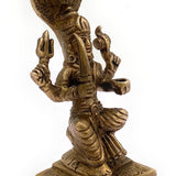 Brass Mariamman Idol Mariyamma Muthu Mariamman Yellamma Devi Statue, Peetal Amman Murti, Handcrafted Hindu Goddess Shakti Figurine,Gold, 5 Inch, 1 Piece