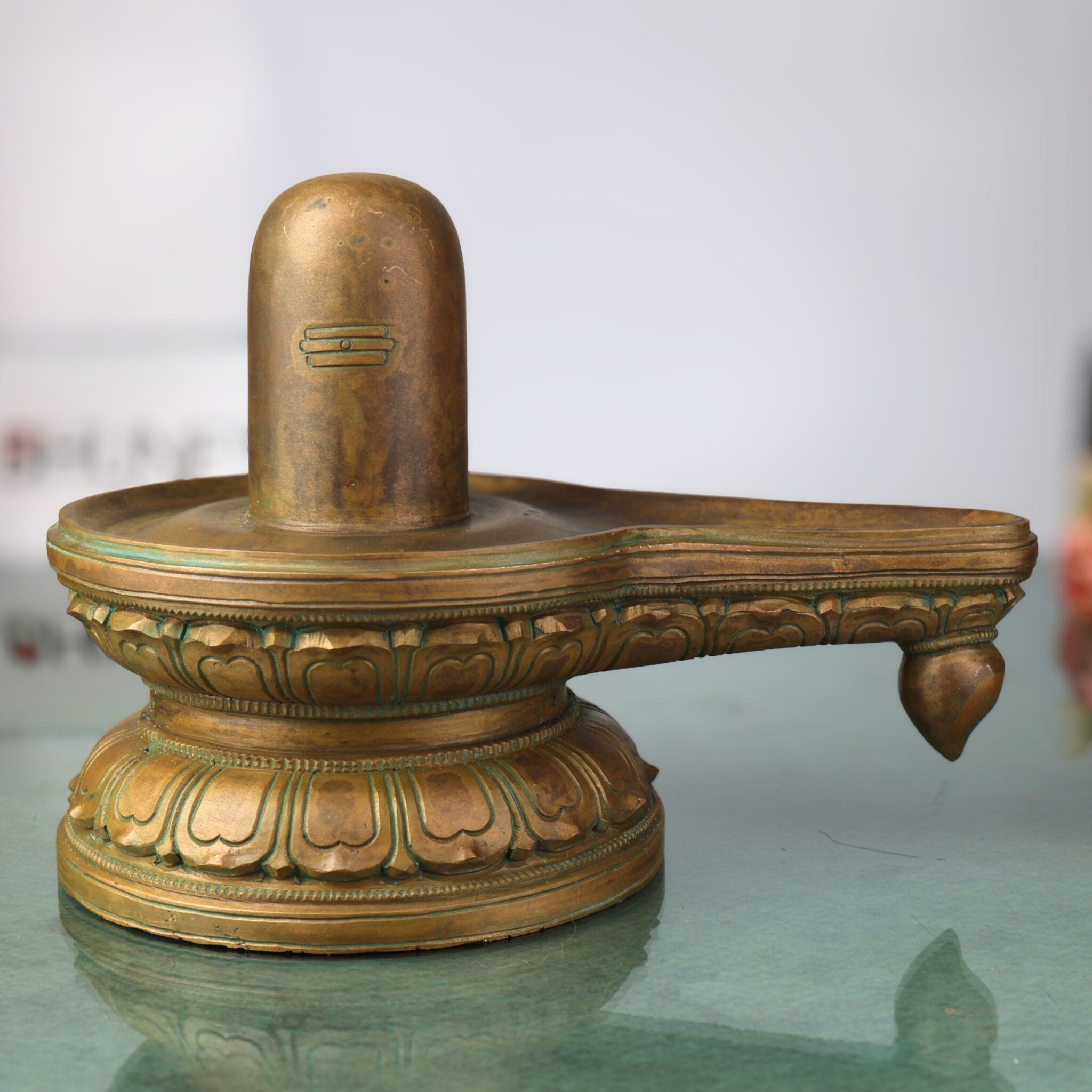 Handcrafted Bronze Panchaloha Shiva Lingam Idol