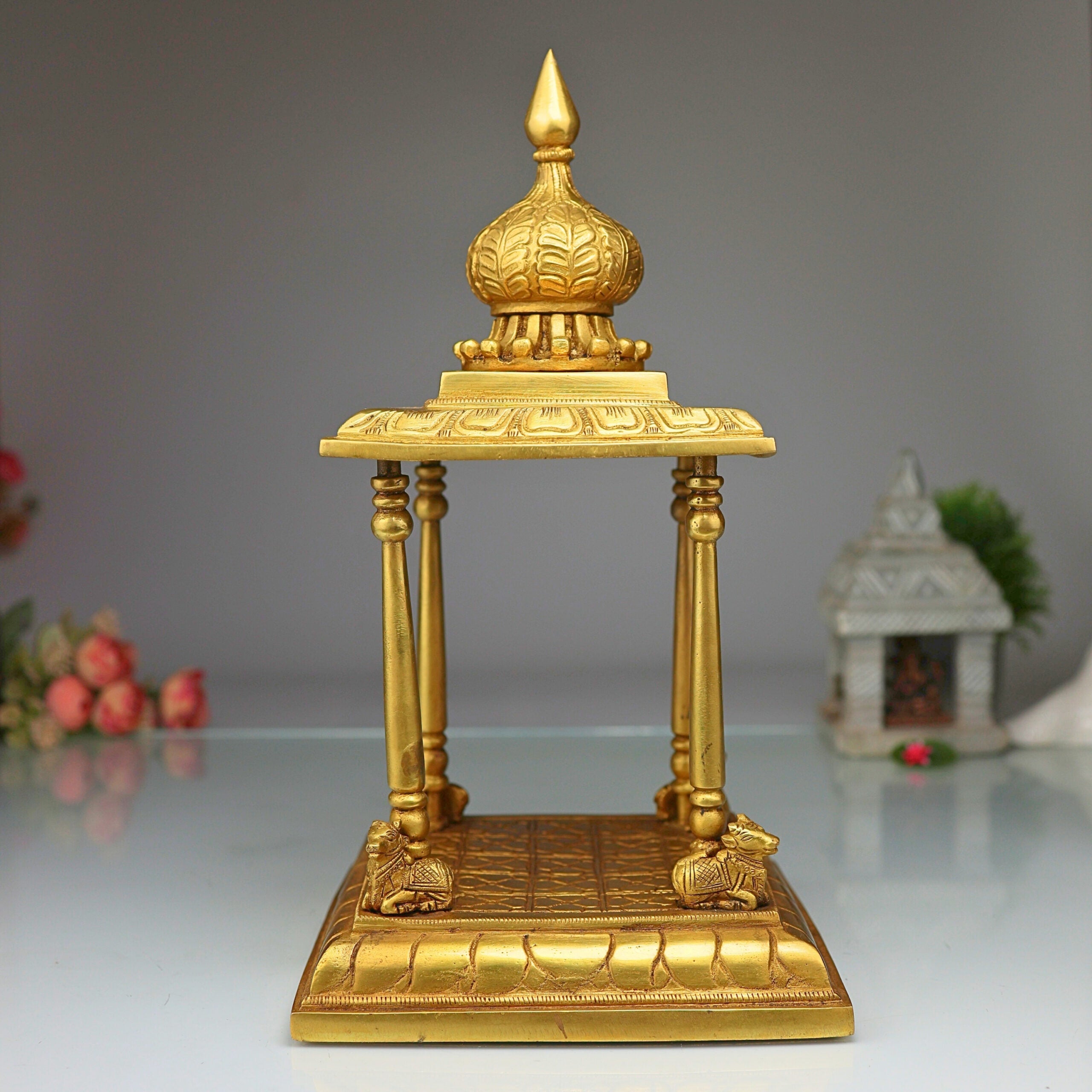 brass pooja mandir for home
