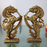 Brass Lion Scultpture | Lion Brass Statue | Lion Statues Showpieces | Bras Simha | Sher Ki Murti | India Temple Lions | Lion Statue | Set Of 2