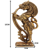 Brass Lion Scultpture | Lion Brass Statue | Lion Statues Showpieces | Bras Simha | Sher Ki Murti | India Temple Lions | Lion Statue | Set Of 2, Gold, 5 Inch, 1 Piece