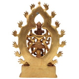 Brass Kamakhya Devi Idol, Kamakhya Maa Murti, Kamakhya Shakti Peeth Mata Statue, Nilachal Kamakhya Amba Kali Pratima for Puja, Home Decor & Gifts, Gold, 13 Inch, 1 Piece