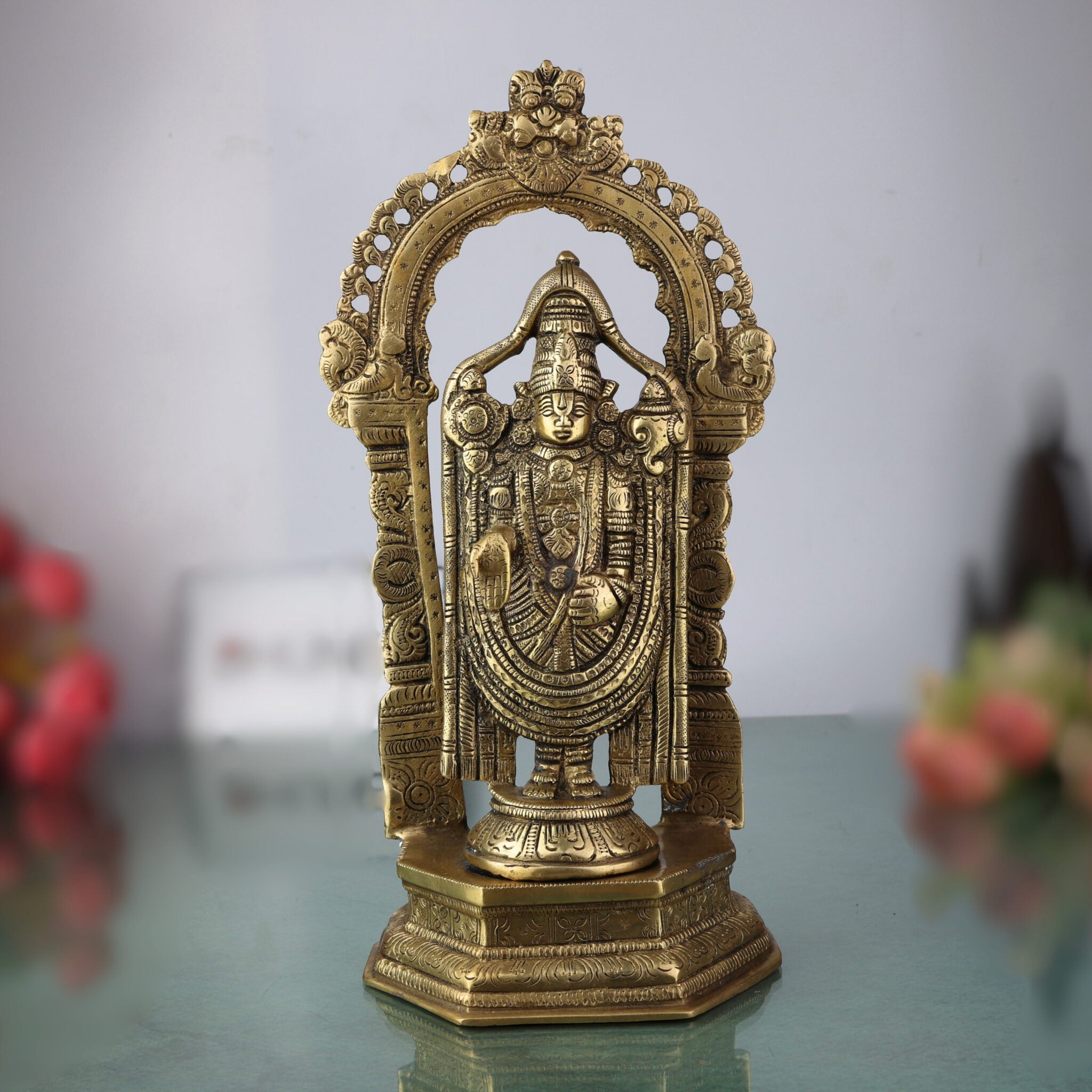Brass Venkateshwara Idol | Lord Thirupathi Statue | Lord Balaji Idols | Tirupati Idol God Statue Showpiece | Venkateshwara | Thirupathi Balaji Statue | Murti
