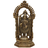 Brass Venkateswara Idol | Balaji Murti | Srinivasa Statue | Narayana Vigraha | Vishnu Brass Idol | Temple Pooja Decor | Spiritual Gift Showpiece, Gold, 8 Inch, 1 Piece