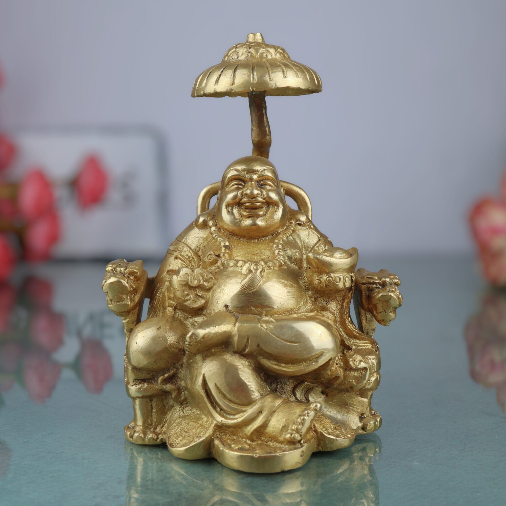 Brass Lord Kubera Idol | Kuber Murti | Kuvera Statue | Dhanapati Vigraha | Vaishravan Sculpture for Wealth, Prosperity, Pooja & Home Decor