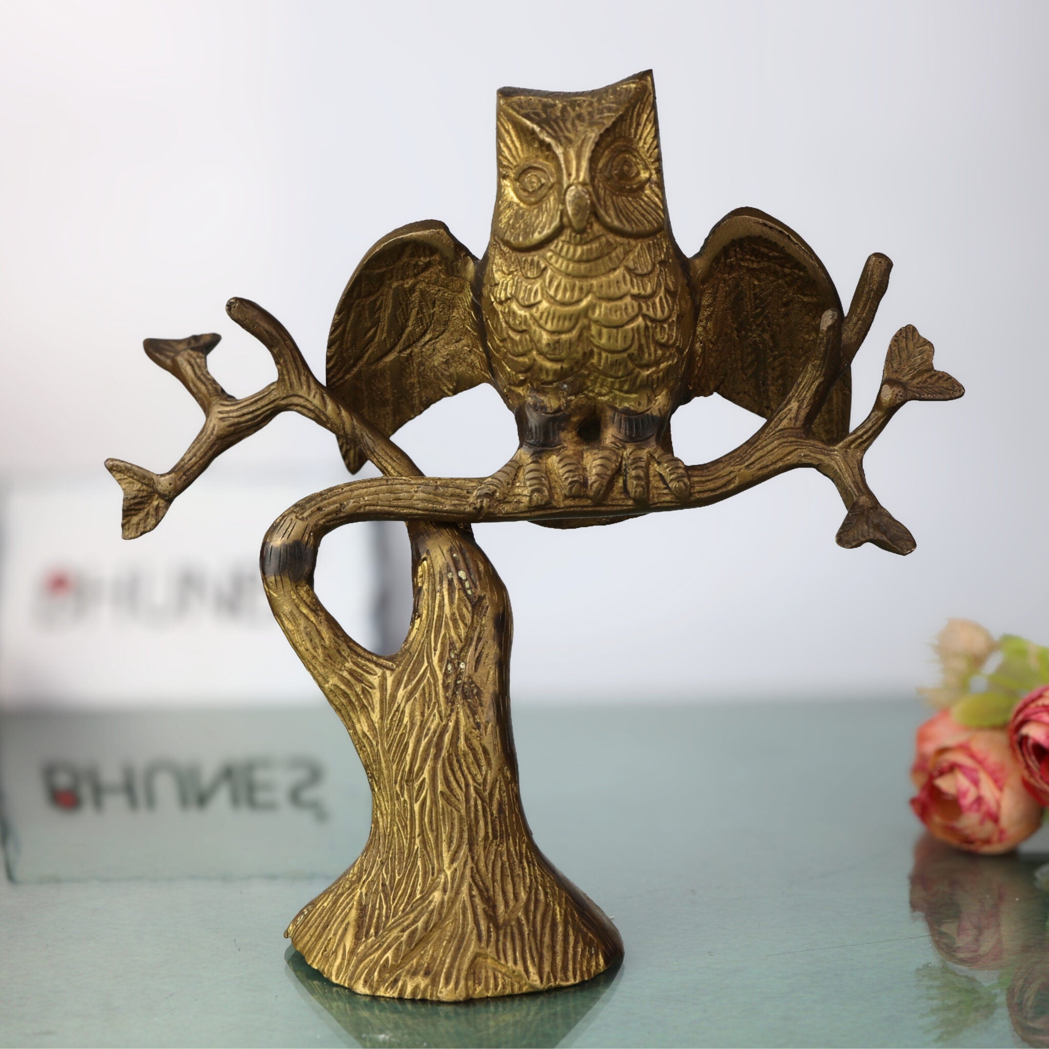 Brass Owl Idol