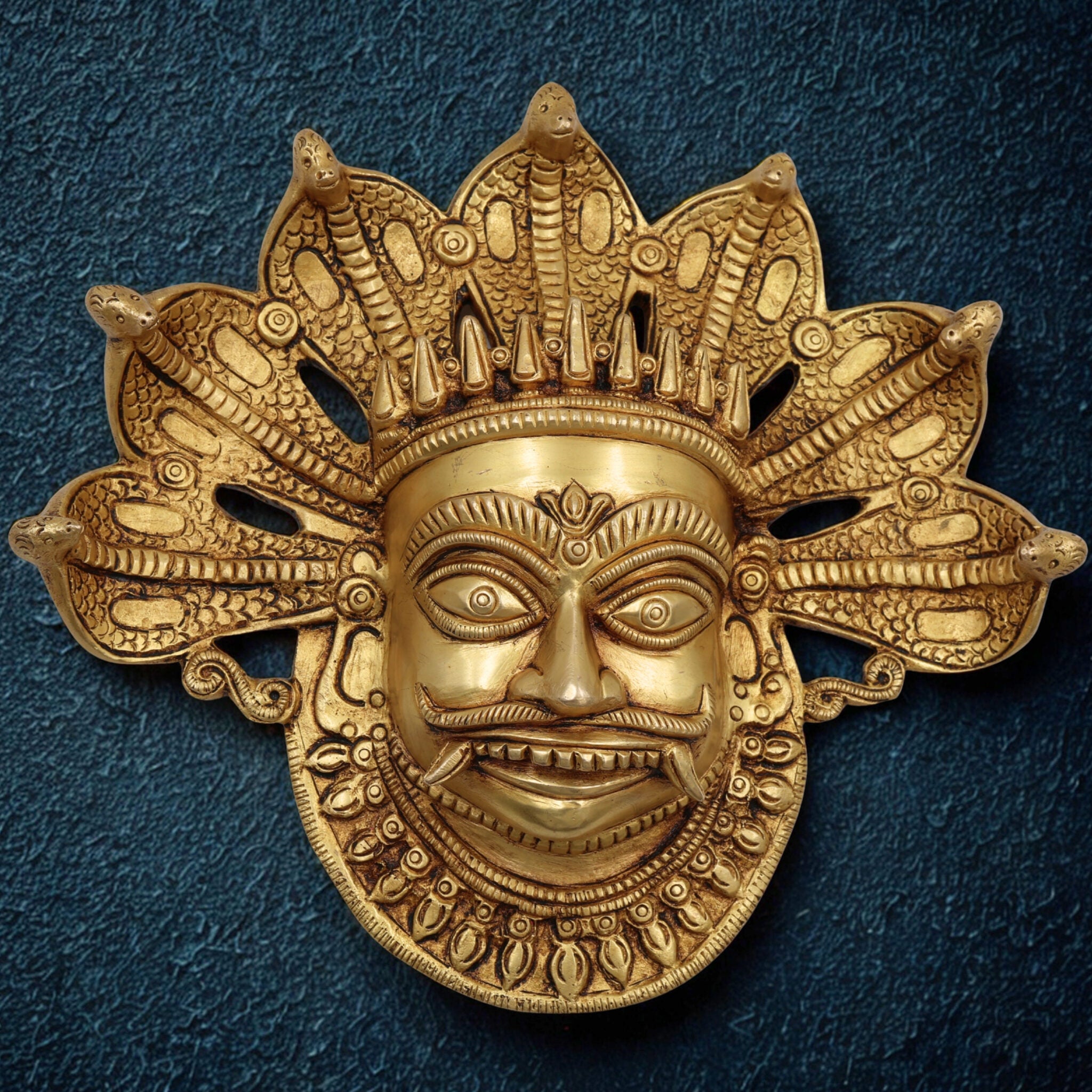Brass Bhairava Face Idol
