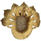 Brass Bhairava Face Idol | Kala Bhairav Murti for Pooja, Home Temple, Spiritual Decor & Protection, Gold, 9 Inch, 1 Piece