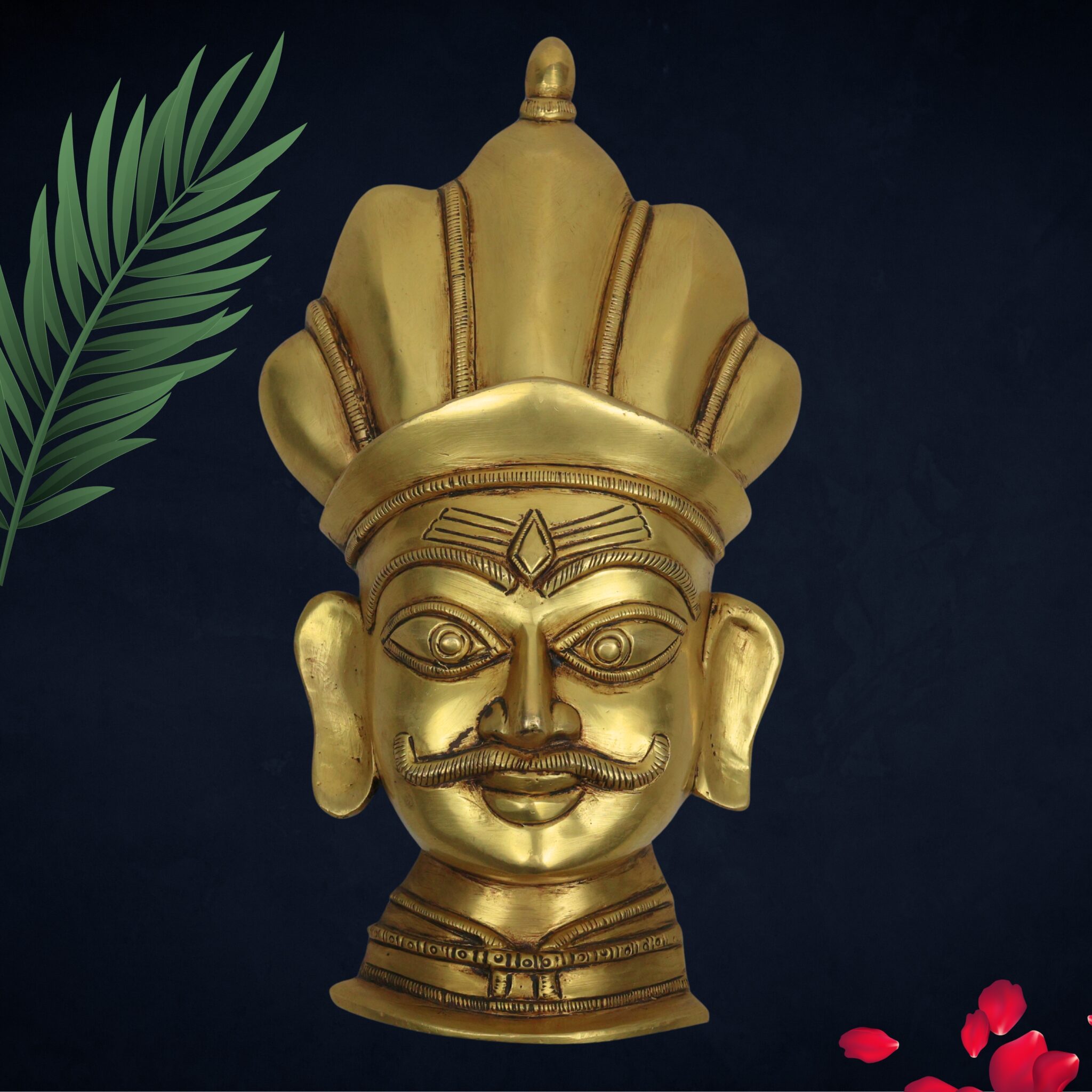 Brass Shiva Face | Mahakala Bhairav | Mahakal | Bhairava | Nazar Battu | Face | Mask | Shiva Face | Maha Kaal | Kaal Bhairav