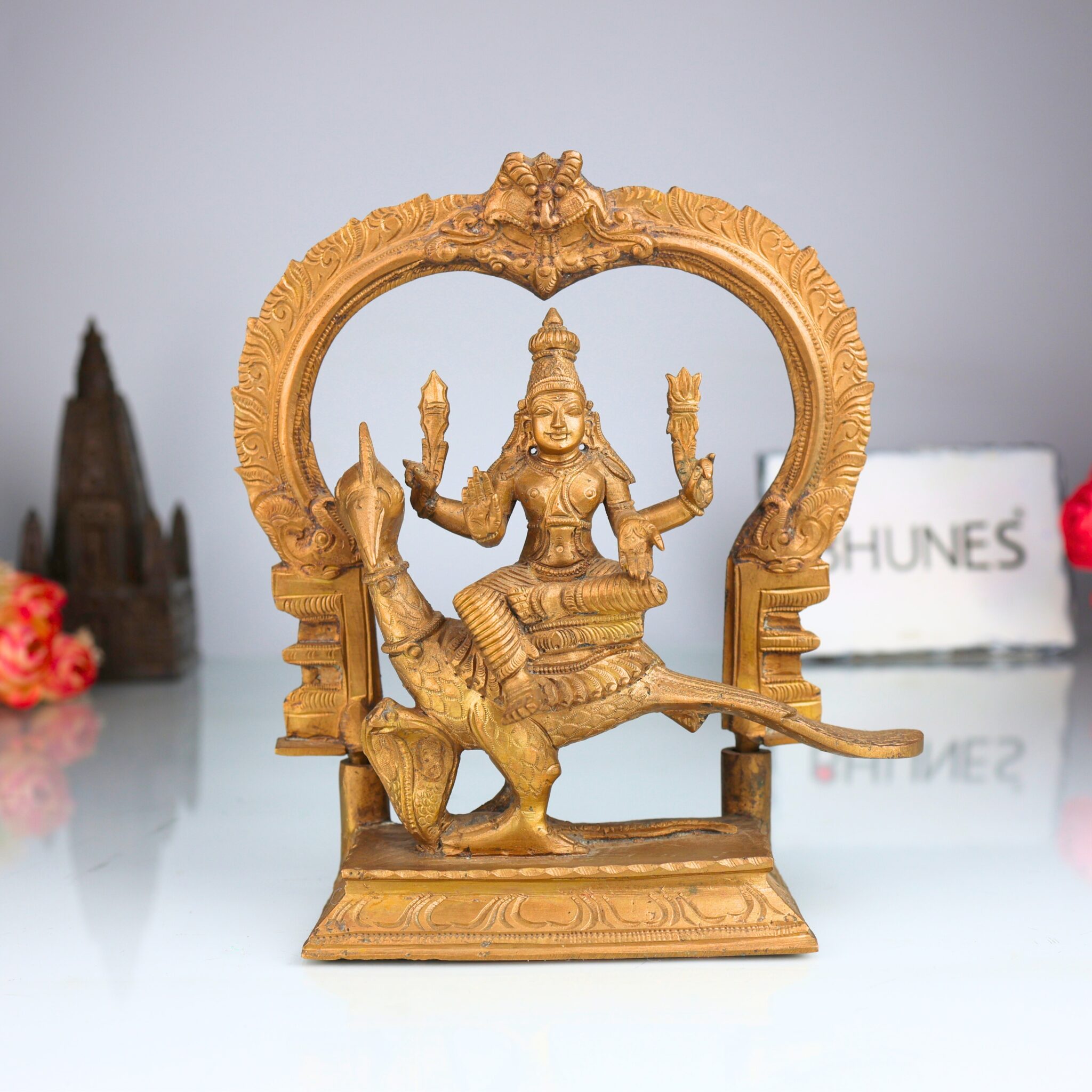 Handcrafted Bronze Kartikeya Idol