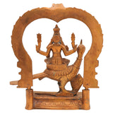 Handcrafted Bronze Kartikeya Idol | Murugan, Skanda, Kumara Panchaloha Sculpture for Pooja & Temple Décor,Gold, 8 Inch, 1 Piece