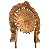 Bronze Prabhavali Idol – Panchaloha Murti, Handmade Chola Art, Temple & Pooja Halo Frame, Divine Idol Backdrop, Spiritual Aura Arch, Gold, 8.5 Inch, 1 Piece