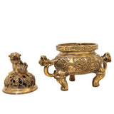 Brass Dragon Bowl Idol Peetal Pitala Pittalam Tambra Hitale Velli Pittal Decorative Dragon Box, Handcrafted Pitalu Dragon Bowl, Gold, 8 Inch, 1 Piece