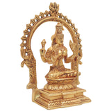 Brass Kamakshi Devi Idol – Lalita Tripura Sundari Rajarajeshwari Shakti Murti for Pooja, Temple & Home Decor, Rajarajeshwari Idols,Gold, 7.5 Inch, 1 Piece