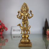 Brass Maha Kaal Bhairav Idol | Kaal Bhairav Statue | Kalabhairava Murti | Mahakal Shiva | Batuk Bhairava Idol | Brass Bhairava Sculpture