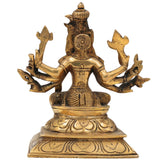 Brass Ashta Bhuja Varahi Amman Idol | Varahi Devi Mata Vigraha Moorti Statue for Pooja, Temple, Home Decor & Gifts, Gold, 5.5 Inch, 1 Piece