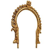Bhunes Brass Small Prabhavali Frame Arch – Wall Hanging Prabhawal for Mandir, Prabhawali Backplate for Deity Idol, Prabhaval Pooja Decor for Temple & Home, Gold, 7.5 Inch, 1 Piece