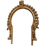 Bhunes Brass Small Prabhavali Frame Arch – Wall Hanging Prabhawal for Mandir, Prabhawali Backplate for Deity Idol, Prabhaval Pooja Decor for Temple & Home, Gold, 7.5 Inch, 1 Piece