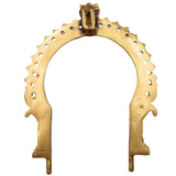 Bhunes Brass Small Prabhavali Frame Arch – Wall Hanging Prabhawal for Mandir, Prabhawali Backplate for Deity Idol, Prabhaval Pooja Decor for Temple & Home, Gold, 7.5 Inch, 1 Piece