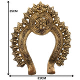 Brass Prabhaval Frame Arch Wall Hanging Prabhawal For Home Decor Prabhawali For Diety Prabhavali,Gold, 10 Inch, 1 Piece