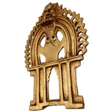 Bhunes Brass Prabhavali Arch Frame Wall Hanging – Prabhawali Prabhaval for Home Temple Decor | Traditional Kirtimukha Brass Backplate for God Idol, Gold, 9.5 Inch, 1 Piece