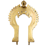 Brass Small Prabhavali Frame – Wall Hanging Decorative Arch for Home Temple | Traditional Prabhawali, Prabhaval, Kirtimukha Pooja Decor, Gold, 7.5 Inch, 1 Piece