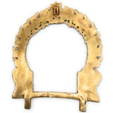 Bhunes Hand-Carved Brass Prabhavali Arch Frame for Ganesha – Large Wall Hanging Prabhawali | Decorative Temple Backdrop for Pooja, Mandir & Home Decor, Gold, 17 Inch, 1 Piece