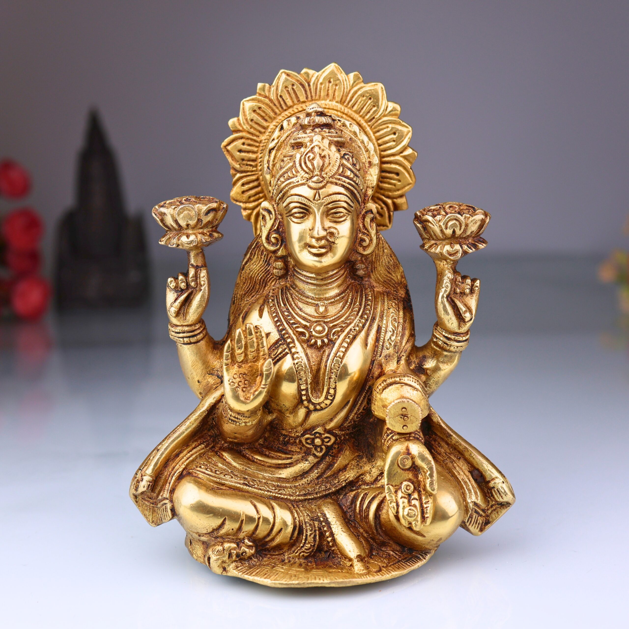 Handcrafted Brass Lakshmi Idol