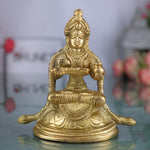 Handcrafted Brass Annapurna Devi Idol | Annapoorna Mata, Annada, Annapurneshwari Murti for Pooja, Temple & Home Decor