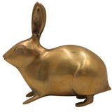 Brass Rabbit Idol | Antique Khargosh & Bunny Figurine | Peetal, Pittal Showpiece for Home Decor & Temple, Gold, 4.5 Inch, 1 Piece