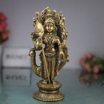 Brass Murugan Idol for Pooja | Kartikeya Skanda Subramanya Shanmukha Kumara Swamy Vel Murugan Statue | Handcrafted Peetal Moorti for Home Temple Decor & Gift