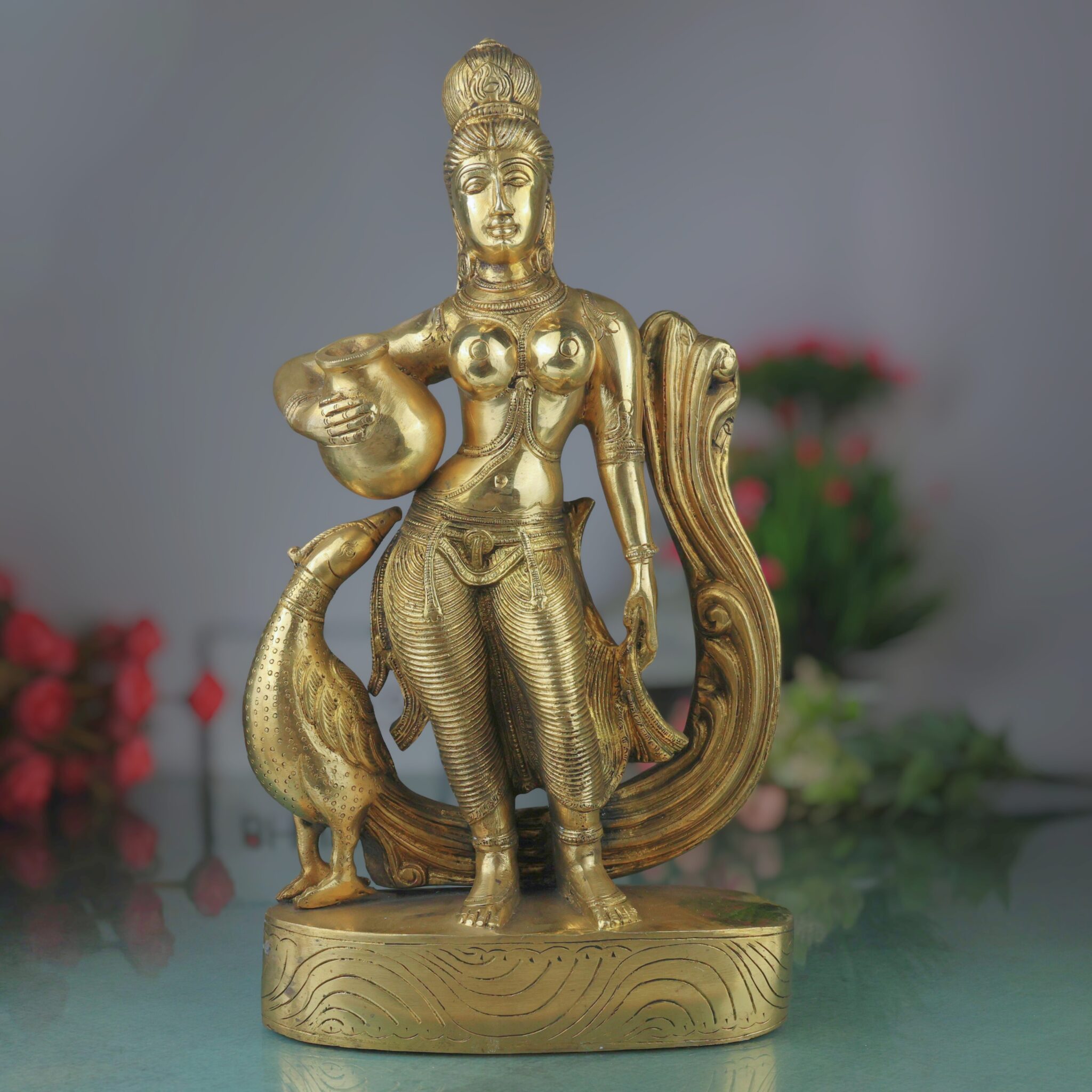 Brass Girl Idol |Dancing Lady Statues| Decoarative Sculptures| Decoratives And Gifting Lady Sculpture In Antique Look