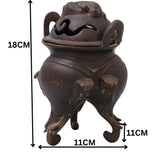 Brass Dhupa Dani Idol, Peetal Dhoop Burner, Handcrafted Temple Incense Holder, Traditional Agarbatti Stand for Pooja, Meditation & Home Mandir,Gold, 7 Inch, 1 Piece