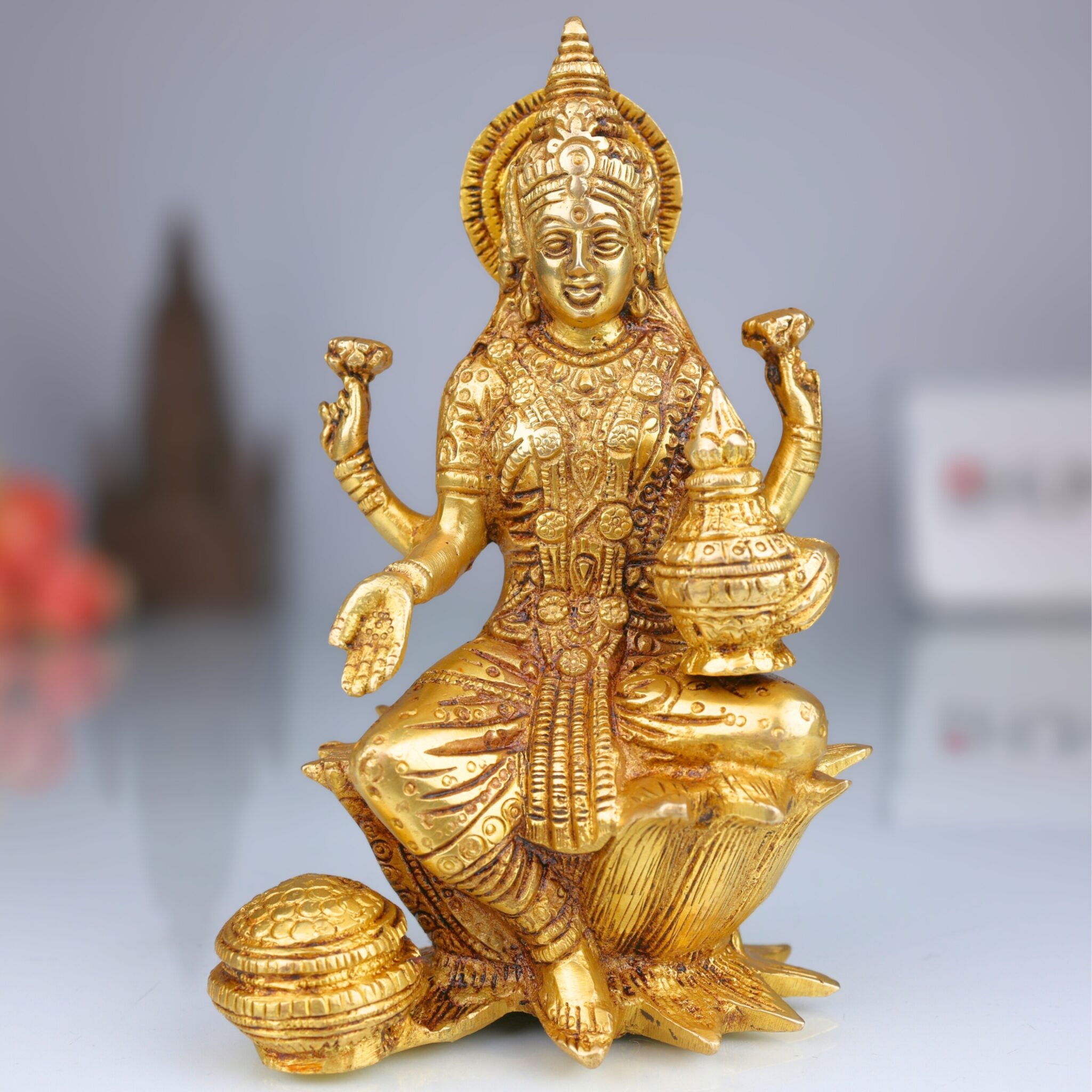 Brass Lakshmi Mata Idol